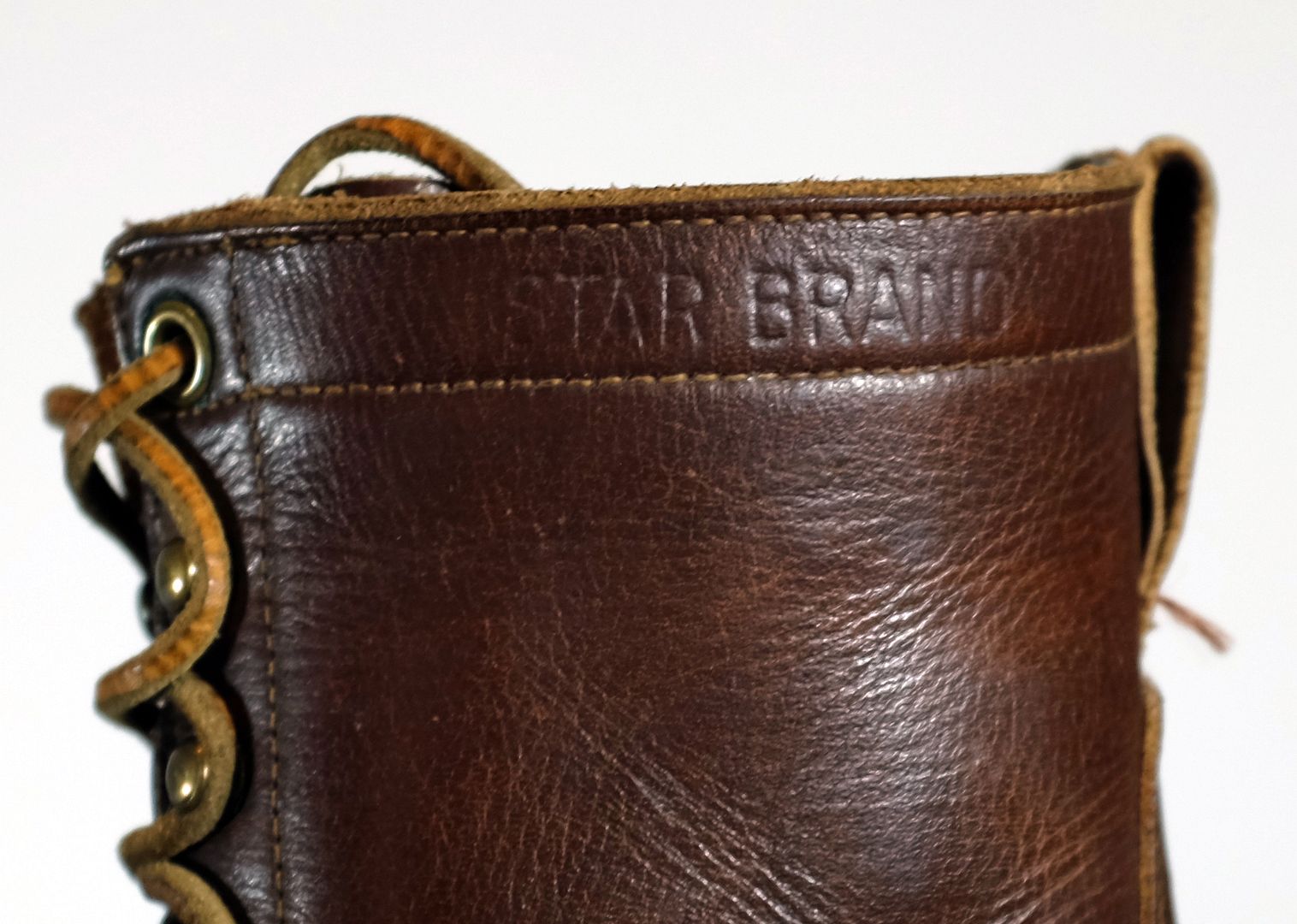 Vintage 1950s Star Brand Work Boot 8EE men's workwear leather shoe