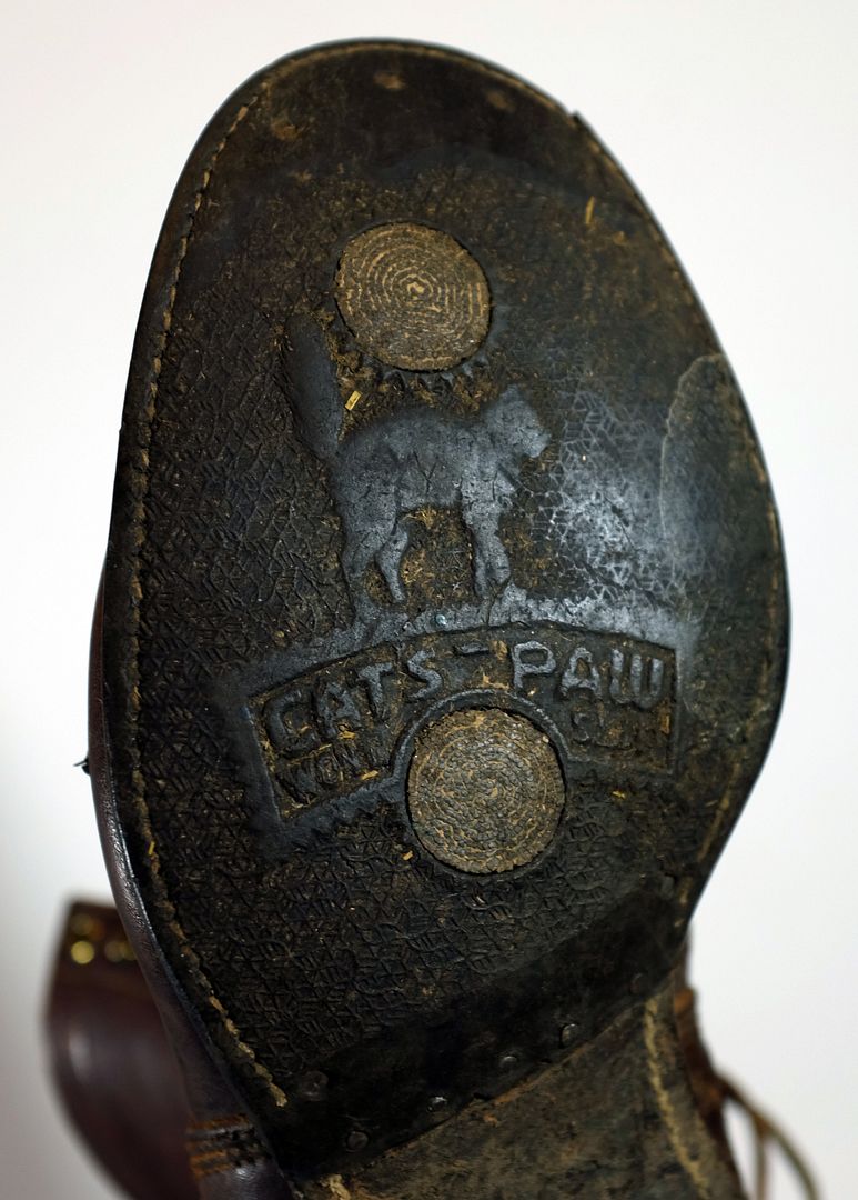 Vintage 1950s Star Brand Work Boot 8EE men's workwear leather shoe