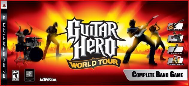 Guitar Hero World Tour (Bundle Pack: Guitar, Drums, Mic, Game)