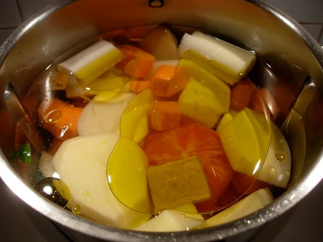 Creme ervilhas e cenouras