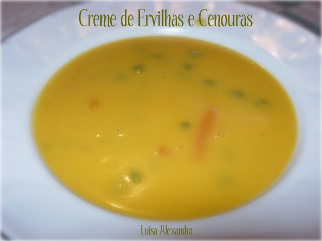 Creme ervilhas e cenouras