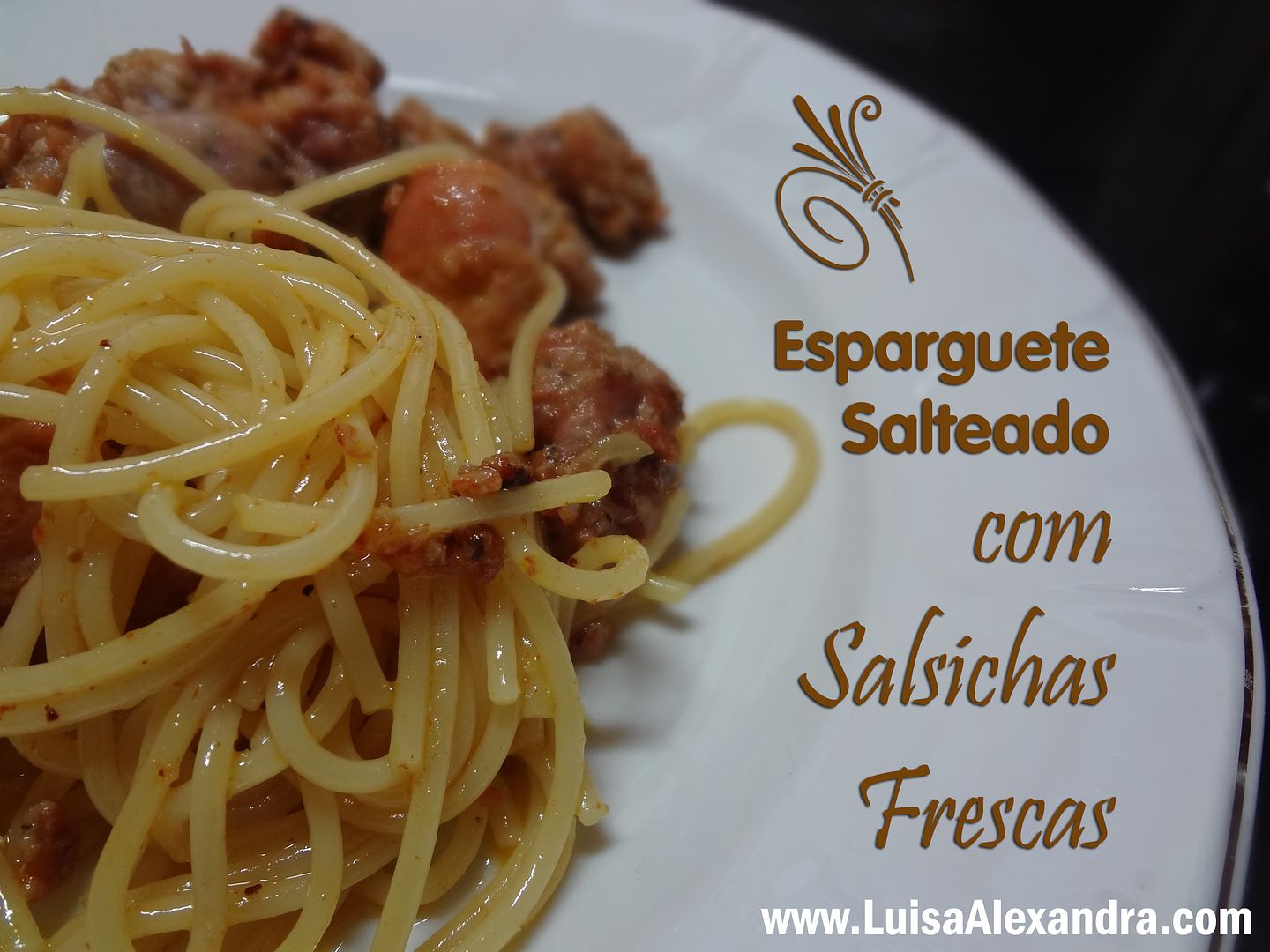 Esparguete Salteado com Salsichas Frescas photo DSC06170.jpg