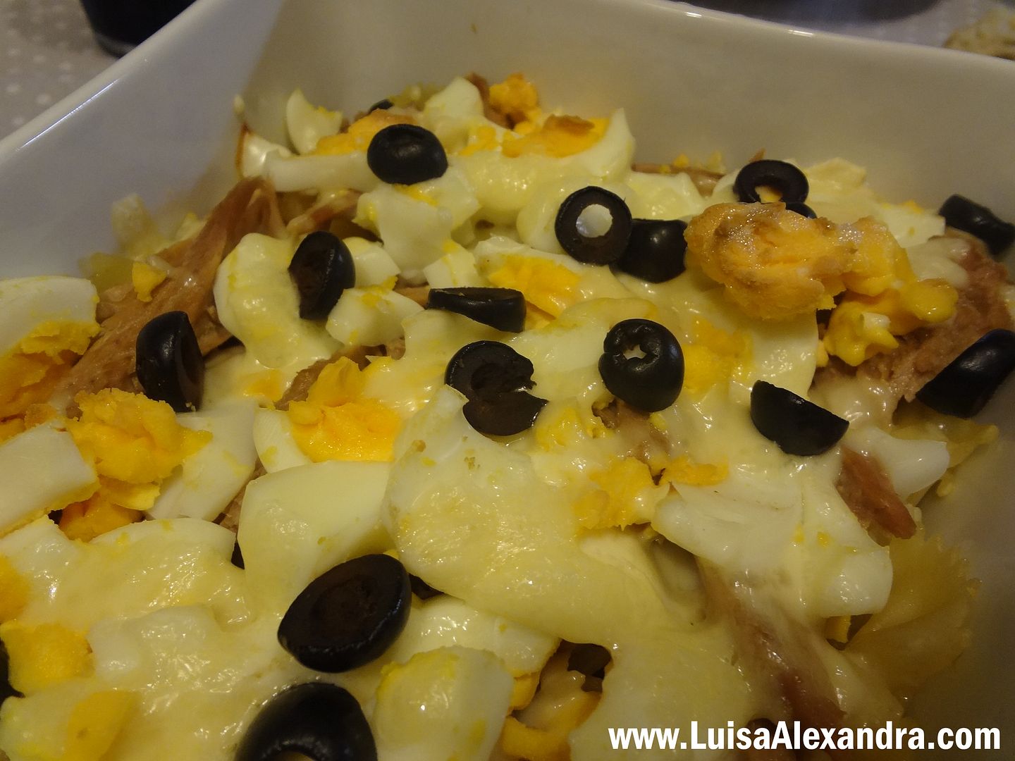 Gratinado de Farfalle com Ovo e Filetes de Atum photo DSC06525.jpg