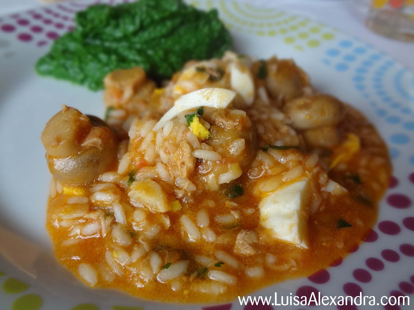 Arroz De Atum E Ovo Cozido Com Cogumelos Lu Sa Alexandra