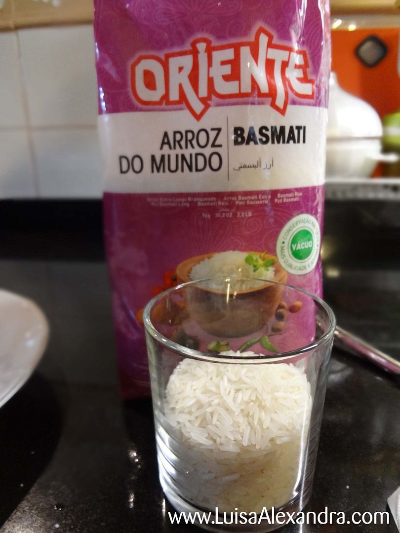 Arroz Basmati com Espargos Verdes Frescos e Salteado de Tomate e