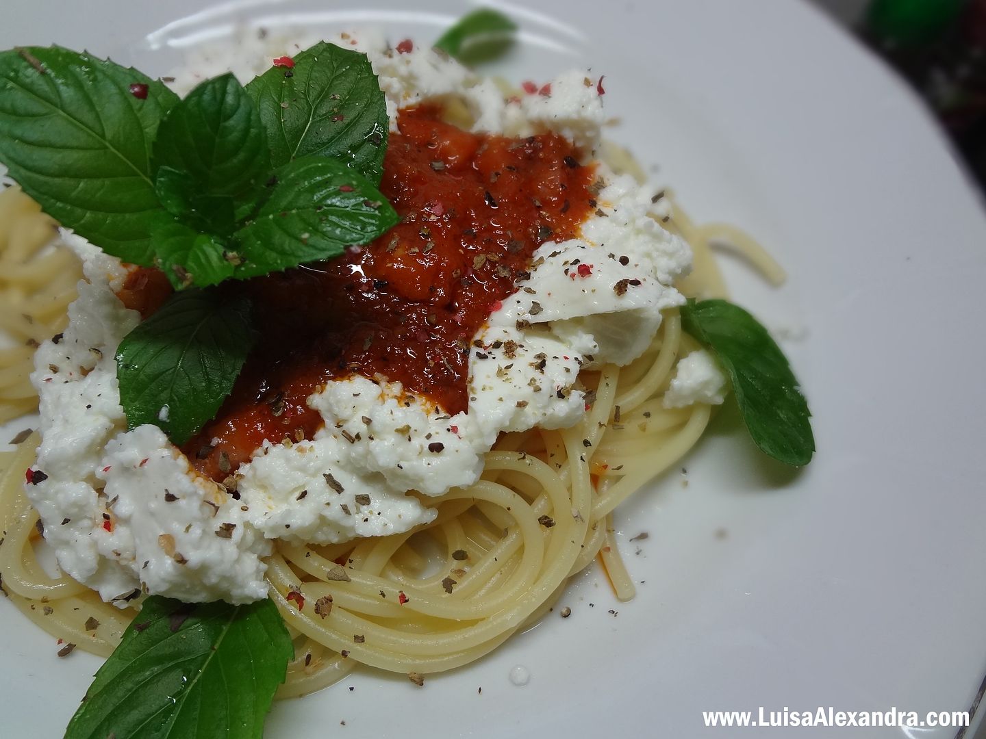 Esparguete com Molho de Tomate GULOSO e Requeij photo DSC09476.jpg