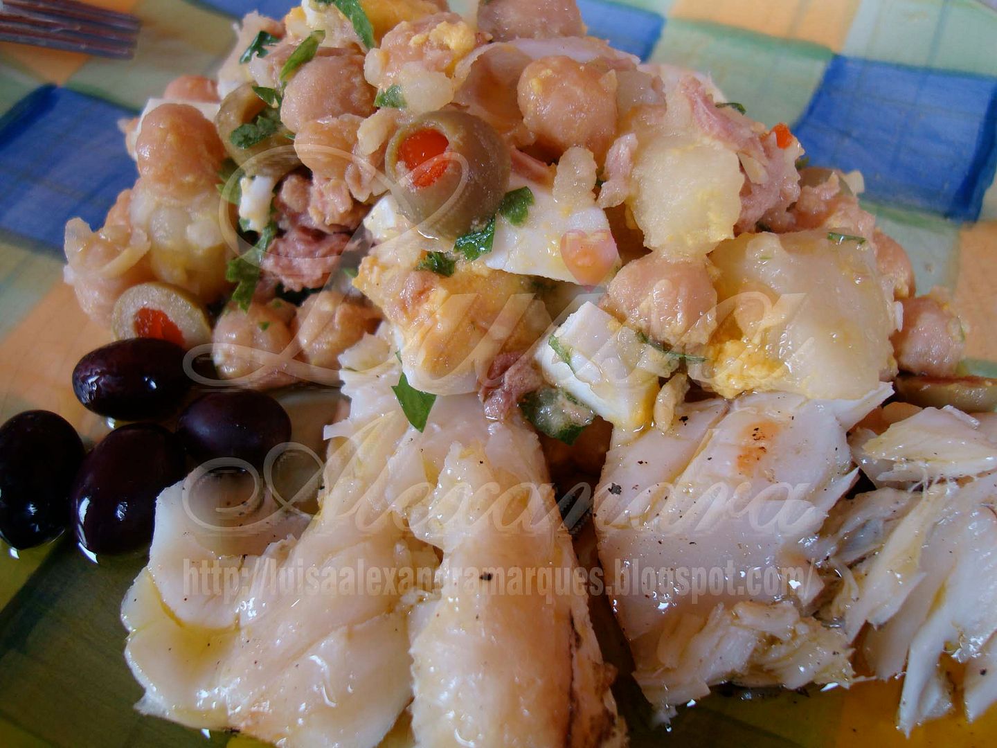 Bacalhau Assado Na Brasa Salada De Gr O Lu Sa Alexandra