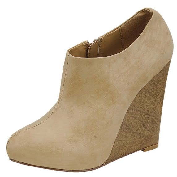 cream wedge ankle boots