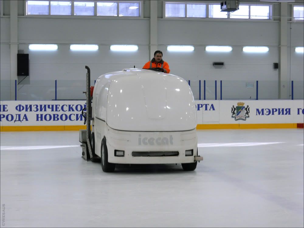 Нечто прекрасное на льду: напоминает кита, хотя это просто машина для заливки льда Ice Cat (фото Wesaus)
