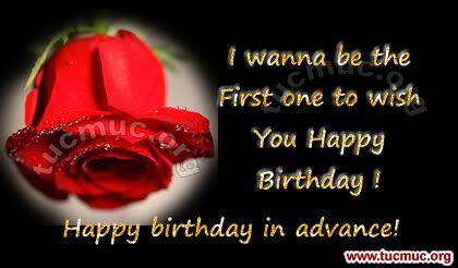 Happy Birthday In Advance Greetings 