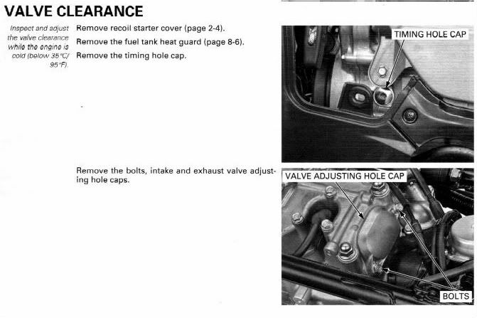 2007 Honda rincon valve adjustment #5