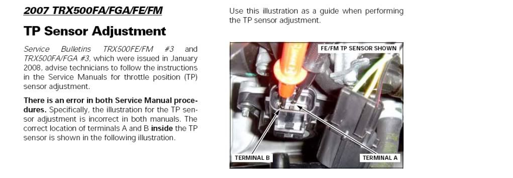 Angle sensor honda foreman location #2