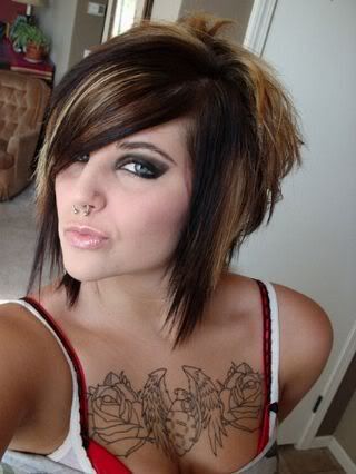 highlights for dark brown hair. dark brown hair with blonde