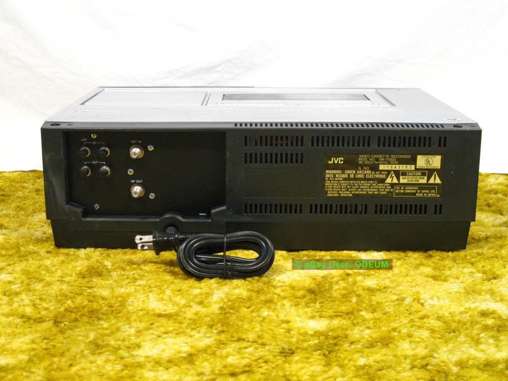 Vintage JVC HR 7100U Top Loader VHS VCR 1984 Serviced New Belts in VG