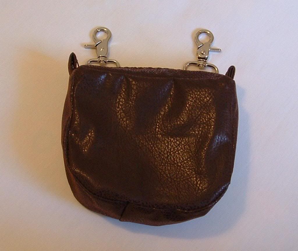Brown belt loop bag