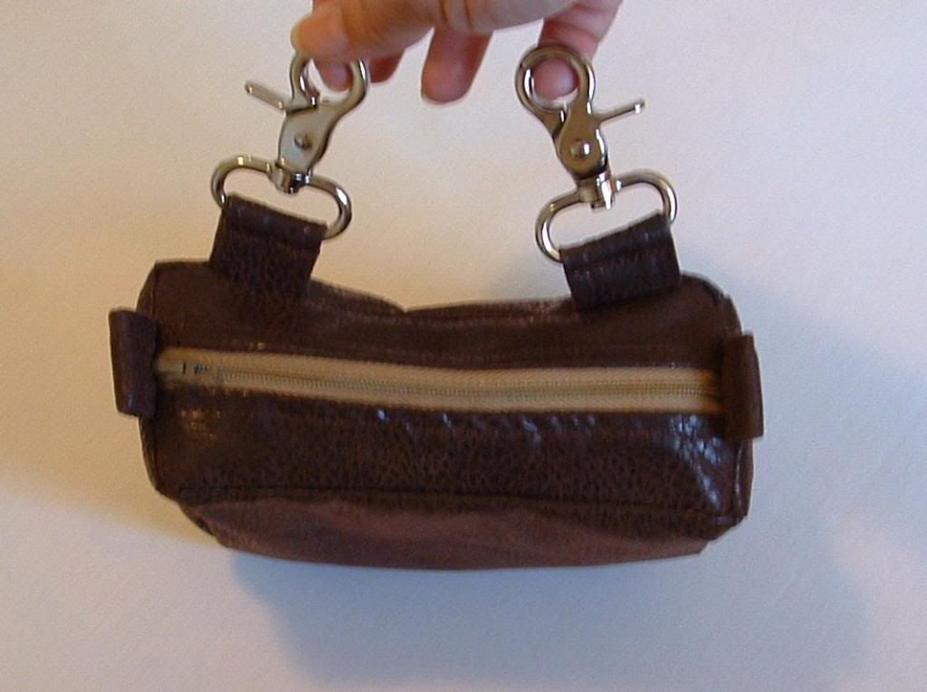 Brown belt loop bag