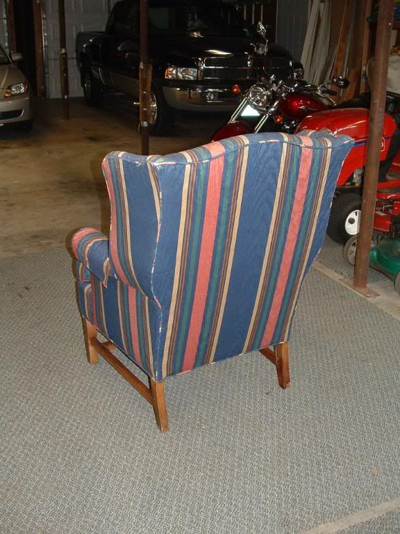 Wing back chair to recover