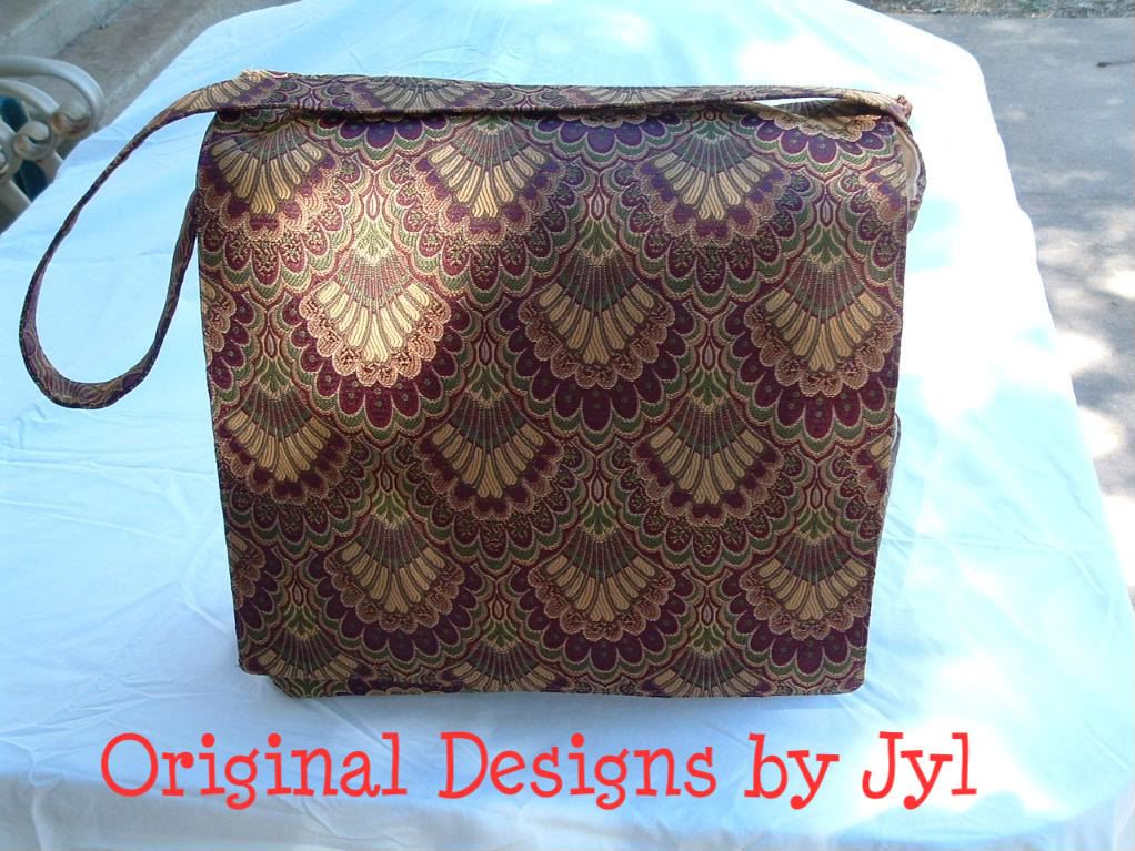 Large Purple and Gold &quot;Tabitha&quot; bag