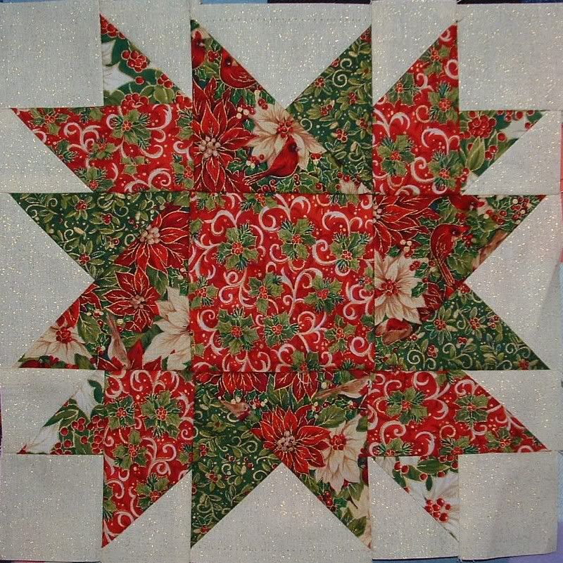 Main block on Christmas Table Runner