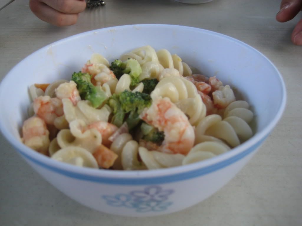 Pasta with Prawns & Vegies