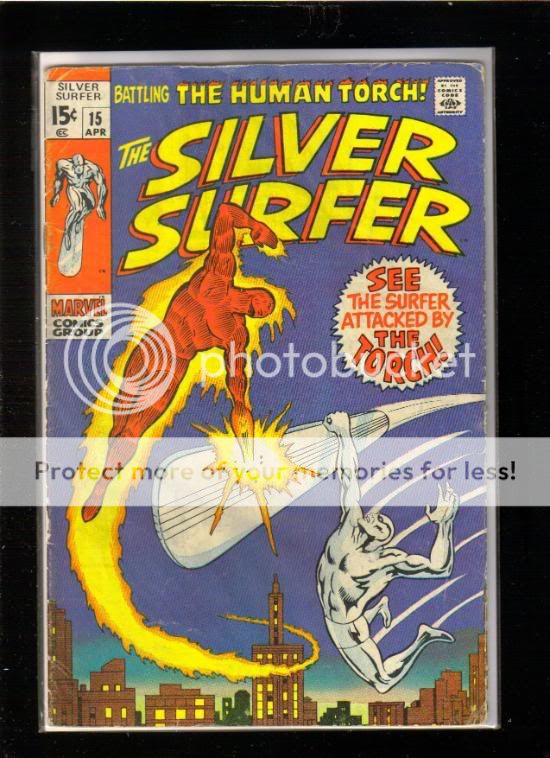 Silver Surfer #15 Attacked by the TORCH   VG  