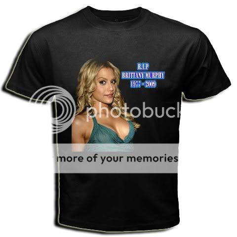 BRITTANY MURPHY TRIBUTE RIP T SHIRT WITH FREE MOUSEPAD  