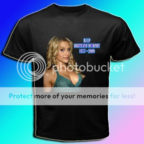 BRITTANY MURPHY TRIBUTE RIP T SHIRT WITH FREE MOUSEPAD  