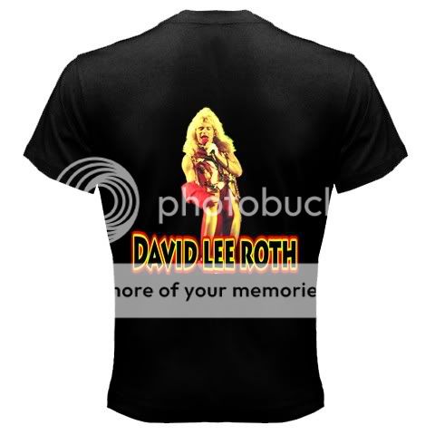 David Lee Roth Van Halen Rock Band Black T Shirt Tee