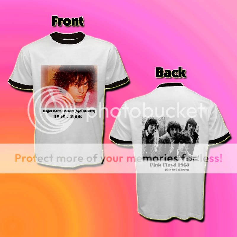 Pink Floyd Syd Barrett White T shirt S/M/L/XL/2XL  