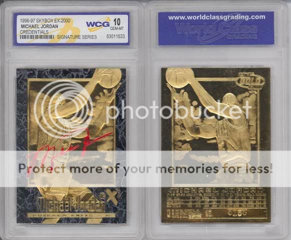 Michael Jordan 23kt Gold Card Skybox EX 2000 Credential  