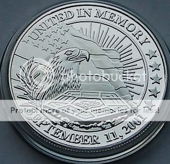 WTC 9/11 UNITED WE STAND SILVER COMMEMORATIVE COIN NEW  