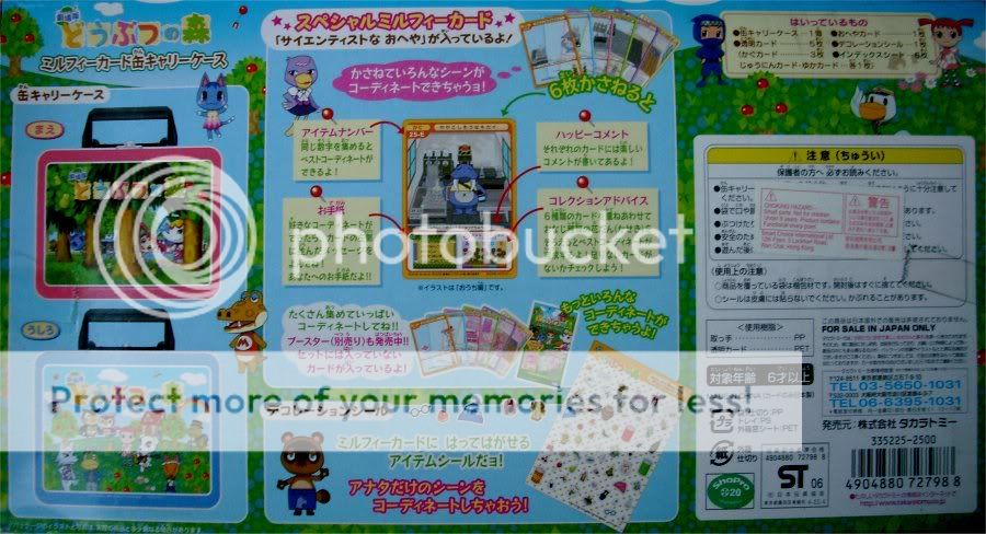 Animal Crossing Lunch Box Set for Cards Sticker Pack