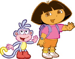 Dora The Explorer And Boots The Monkey Wave Hello gif by tiannalillie ...