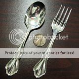   & BARTON Sterling Silver BABY Feeding SPOON & FORK, MINT CONDITION